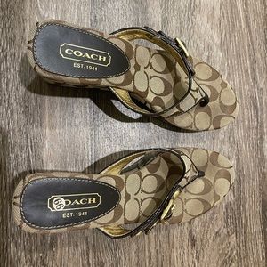 Coach wedge sandal size 7